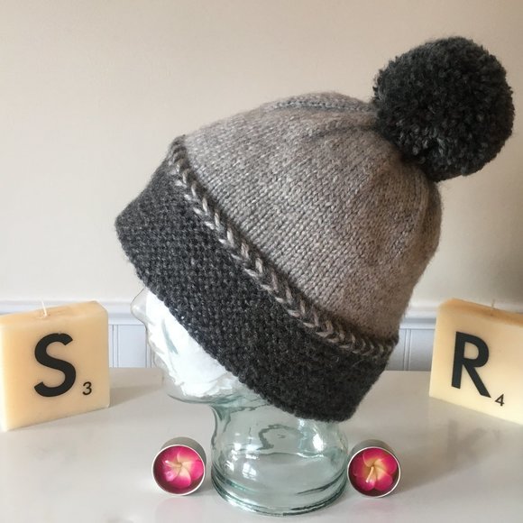 Extra Large, Color Block Charcoal & Grey, Double Trim Hat - Picture 1 of 6